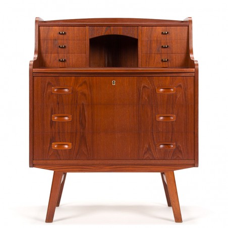 Mid-century secretaire in teak Deens jaren vijftig model