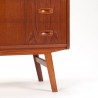 Mid-century secretaire in teak Deens jaren vijftig model