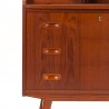 Mid-century secretaire in teak Deens jaren vijftig model