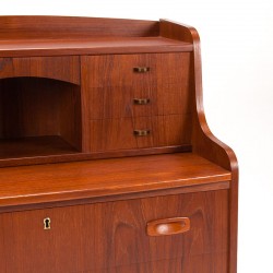 Mid-century secretaire in teak Deens jaren vijftig model