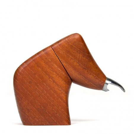 Teak vintage Danish opener as an elephant