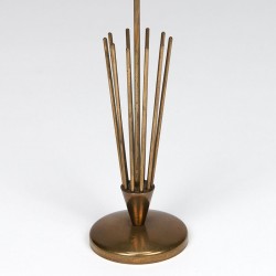 Vintage napkin holder in brass and bamboo