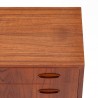 Small model vintage Danish chest of drawers in teak with 3