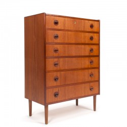 Chest of drawers Danish Mid-Century vintage model with 6 drawers