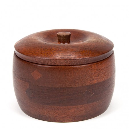 Storage jar vintage teak model