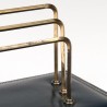 Brass/leather vintage letter holder