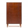 Teak Mid-Century vintage chest of drawers with 7 drawers