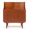 Mid-Century teakhouten Deens vintage secretaire meubel