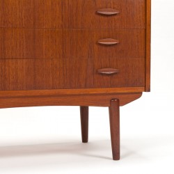 Mid-Century teakhouten Deens vintage secretaire meubel