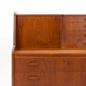 Mid-Century teakhouten Deens vintage secretaire meubel