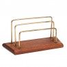 Teak/ messing vintage Deense briefhouder