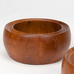 Digsmed Denmark set van 3 vintage schaaltjes in teak