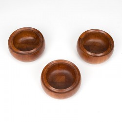 Digsmed Denmark set van 3 vintage schaaltjes in teak