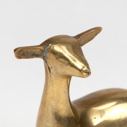 Small vintage brass figurine of a deer