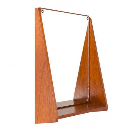 Mid-Century Danish vintage mirror with shelf