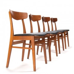 Findahl's set van 4 Deense Mid-Century stoelen
