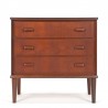 Mid-Century small model vintage teak chest of drawers