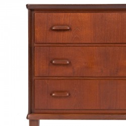 Mid-Century small model vintage teak chest of drawers