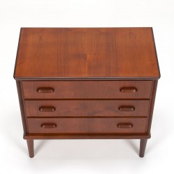 Mid-Century small model vintage teak chest of drawers