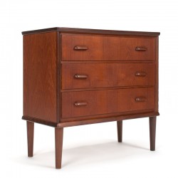 Mid-Century small model vintage teak chest of drawers