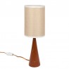 Tafellamp vintage Deens in teak met messing detail