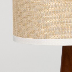 Vintage Danish table lamp in teak with brass detail