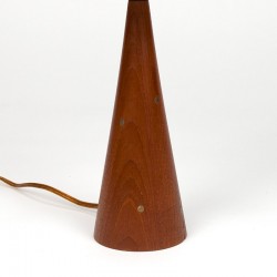 Vintage Danish table lamp in teak with brass detail