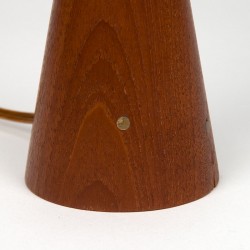 Tafellamp vintage Deens in teak met messing detail