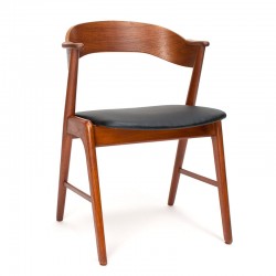 Deense teakhouten Mid-Century vintage stoel uit de Korup