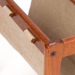 Mid-Century vintage side table with newspaper rack from Brdr.