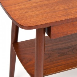 Danish teak vintage side table with small drawer