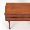 Teak Danish vintage chest of drawers on high legs with 4 drawers