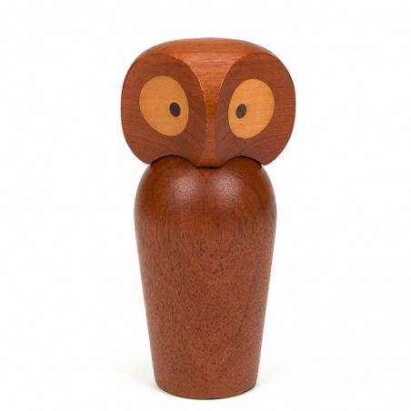 Skjøde Skjern vintage owl in teak design Paul Anker Hansen