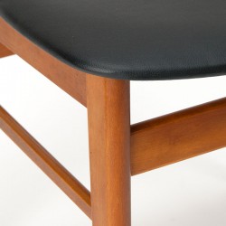 Deense set van 4 vintage eettafel stoelen