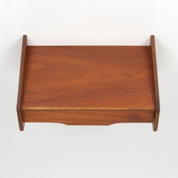 Danish wall-mounted drawer, vintage model in teak