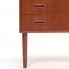 Secretaire meubel Mid-Century Deens vintage model in teak