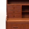 Secretaire meubel Mid-Century Deens vintage model in teak