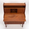 Secretaire meubel Mid-Century Deens vintage model in teak