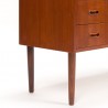 Secretaire meubel Mid-Century Deens vintage model in teak