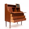 Secretaire meubel Mid-Century Deens vintage model in teak