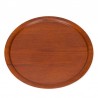 Danish teak vintage round tray marked