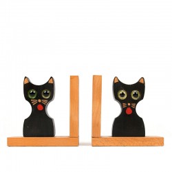 Set of vintage bookends from the sixties as a cat