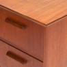 Teak vintage design cabinet on wheels with drawers