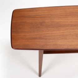 Mid-Century Deense vintage teakhouten salontafel