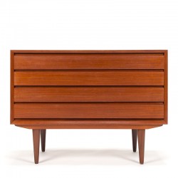 Mid-Century teak vintage wide model Danish chest of drawers