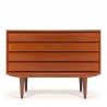 Mid-Century teak vintage wide model Danish chest of drawers