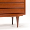 Mid-Century teak vintage wide model Danish chest of drawers