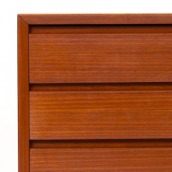 Mid-Century teak vintage wide model Danish chest of drawers