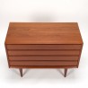 Mid-Century teak vintage wide model Danish chest of drawers