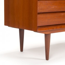 Mid-Century teak vintage wide model Danish chest of drawers